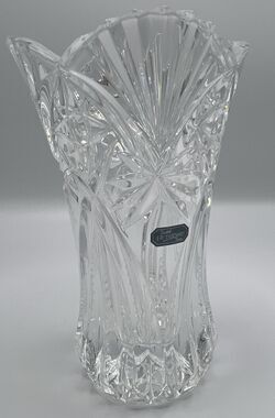J.G. Durand Vincennes Ornate Etched Crystal Vase Made in France With Box
